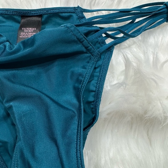 Discontinued Victorias Secret Teal Satin Panty - Picture 9 of 9